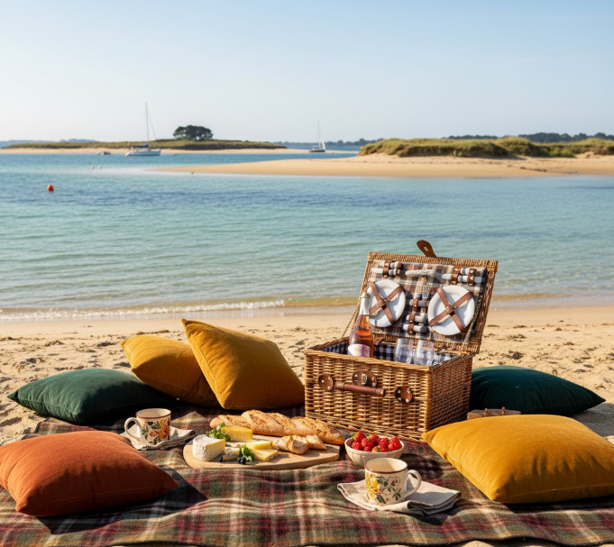 Pic nique sur la plage de Riantec