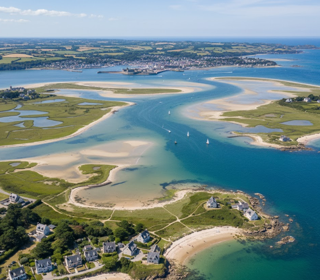 Vue aerienne petit mer de Gavre