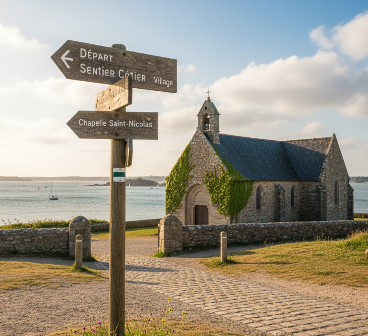 panneau de départ de sentier à Kerner