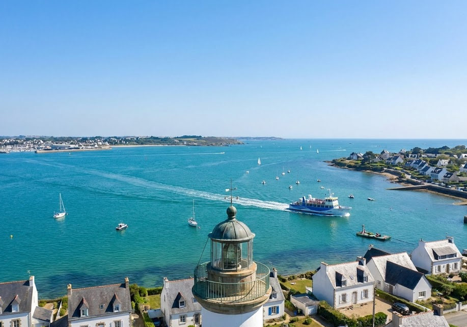 Bateau bus arrivant a Riantec