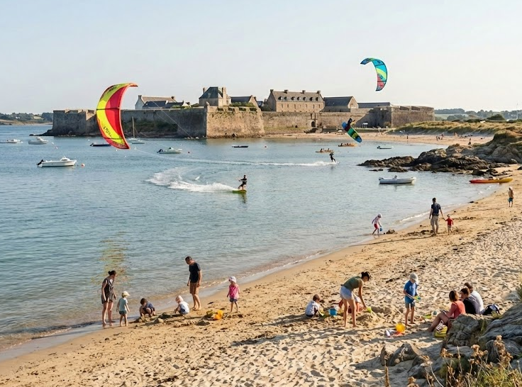 kit surf plage familiale gavres